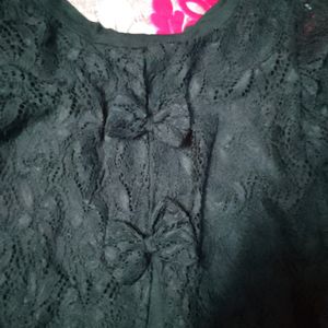 Black Net Top For Girls