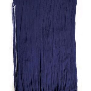 Chiffon Ink Blue Color Casual Dupatta For Girls