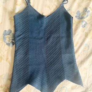 Blue Cami Top Corset Style