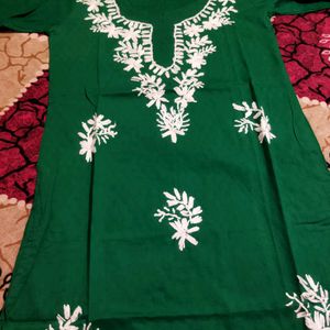 Pure Cotton Kurti With Embroidery