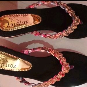 Only For Coins Floral Wedges