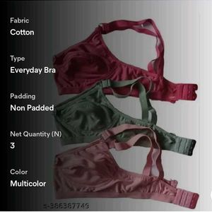 Skin Beauty New english print bra pack-3