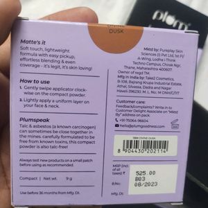 Plum Compact Legit Matte SPF 15