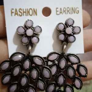 Pink Stone Earrings