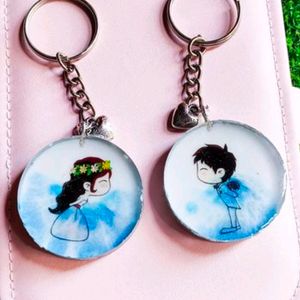 Couple Theme Keychain Set