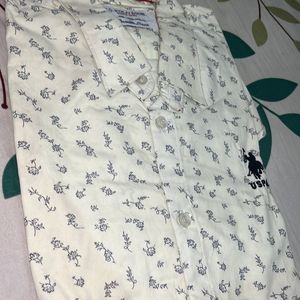 Cream Printed Casual Shirt…..