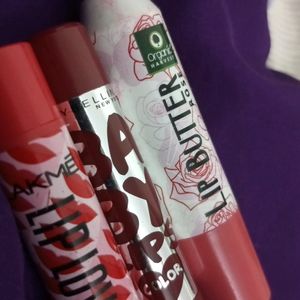 Baby lips balm, Lakme lip balm and Shea butter