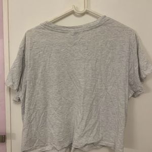 h&m grey printed tshirt