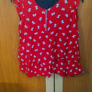 Red Bow fashionable Top