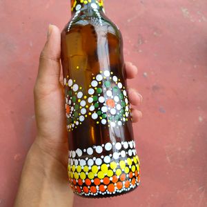 Painted Glass Bottle