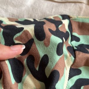 Military Print Crop Top