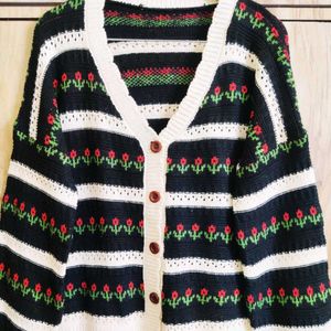 Black Designer Cardigan Size-46-48