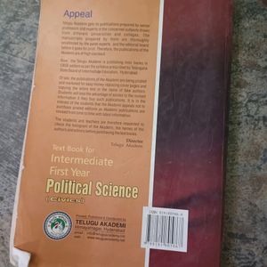 Intermediate First Year Political Science (Civics)