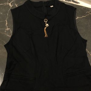 Black Sleeveless A Line Dress