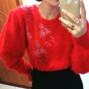 Stylish Soft Korean Angora Pullover