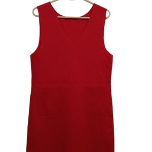 Red Dungree Dress