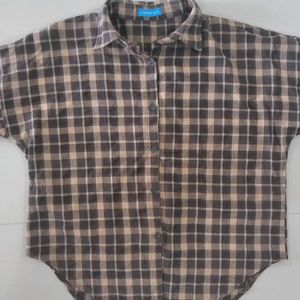 Cherry AKA Japanese Brand Flannel Shirt In Brown