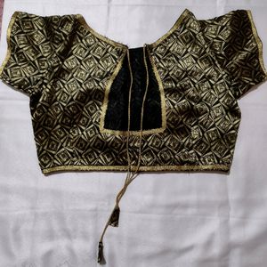 Daily Wear Black And Golden Blouse