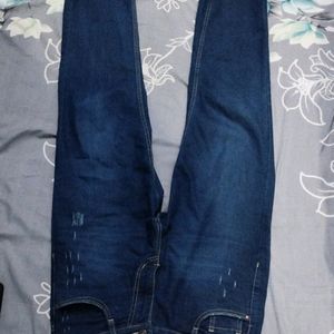 Straight Fit Navy Blue Denim Jeans