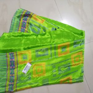 Parrot Green Butter Silk Saree