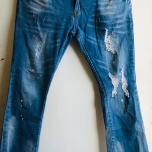 Flared Jeans With Patches
