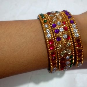 Wedding Fancy Steel Bangles Set For Girls