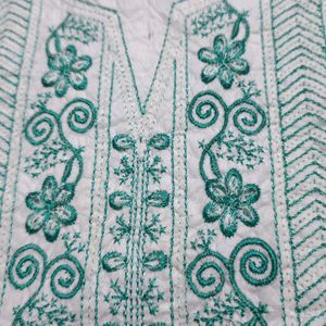 Neck Embroidery Patch White Rama Green New