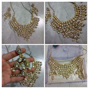 Rhinestone And Pearl Jewellery Set