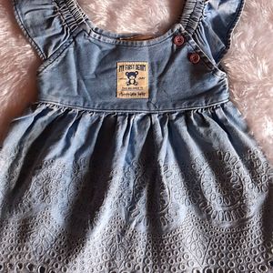 Denim Frock For Girls