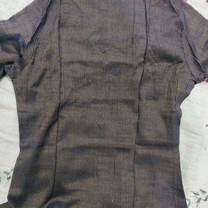 Coffee Brown Worked Kurti