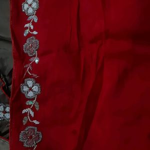 Pure Upada Silk Handwork Border Saree