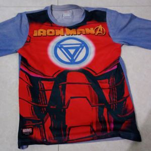 Boy Trendy Full Sleeve Iron Man Tshirt