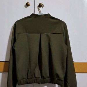 Olive Green Bomber Jacket