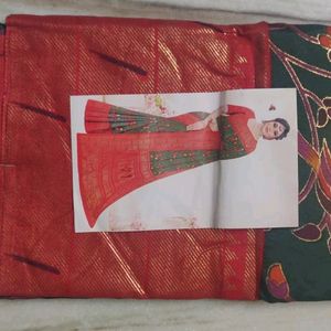 Paithani Poil Print Saree With Blouse