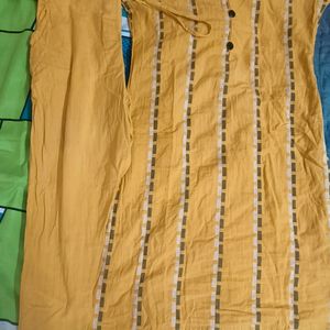 Khadi Cotton Kurti With Pant