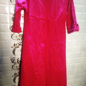 Attractive Pink Cotton Kurti