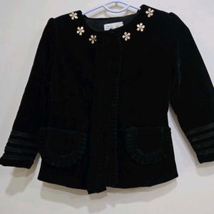 Girls Velvet Jacket 5-6 Years