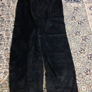 Velvet Black Trousers For Winters