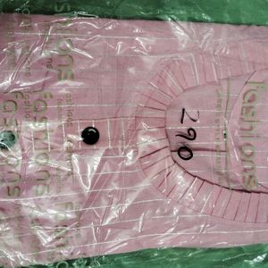 Pure Cotton Pink Straight Kurta/ Kurti ,brand New