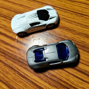 Hot wheels Car 2 Bugatti One White And Grey