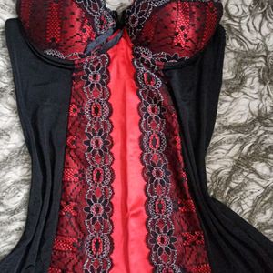 Red Lace Vampy Gothic Dress