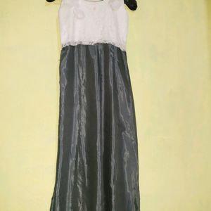 Gown White &Grey