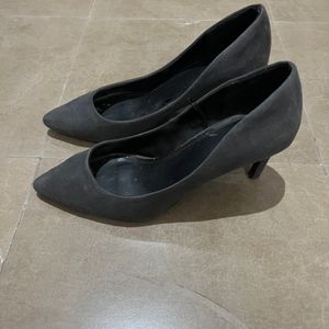 H&M Grey Suede Heels