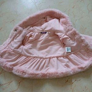 Fur Jacket With Matching Shoe For Baby Girl