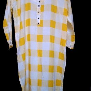 Yellow Check Kurti 💛