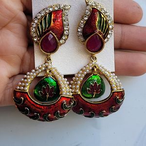 Meenakari Earrings Set