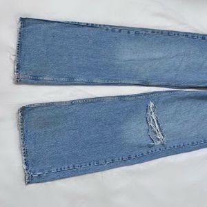 H&M Ripped Wide Leg Jean