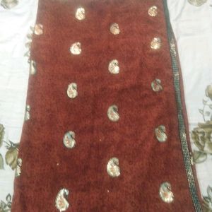 Brown colour Saree for Daily Use