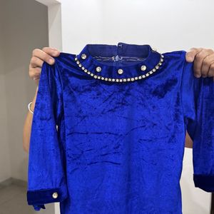 Velvet Indo Western Shirt/kurta