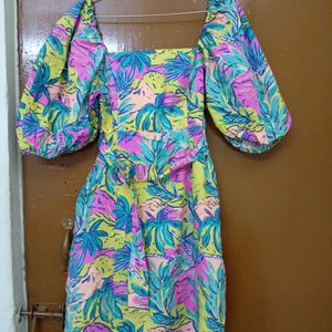 Multi Colour Dress With Pockets